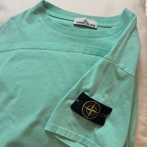 Stone Island Aqua T-Shirt with Logo Patch